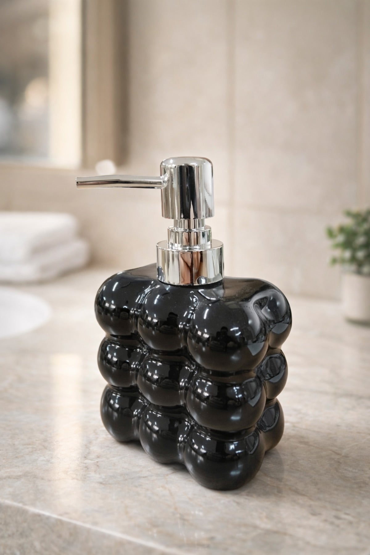 Bubble Cam Sıvı Sabunluk, 300 ml -, 9,5x6,5x15 cm – Siyah
