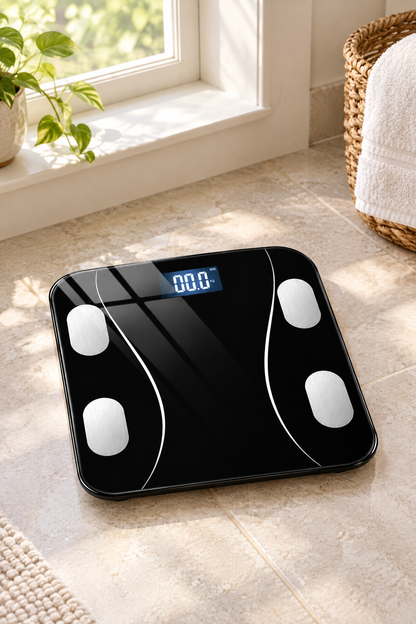Dijital Baskül SiyahTF-1075 (Bluetooth Özellikli) Hassas Ölçüm (2.5-180kg)