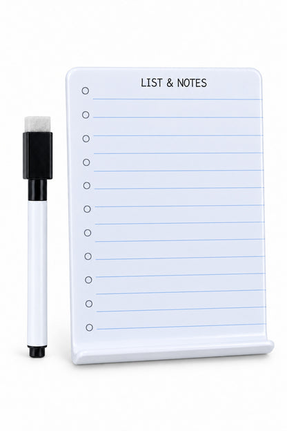 Magic Notes Mıknatıslı Yaz Sil Not Panosu, Buzdolabı Alışveriş Listesi, Kalem Hediyeli, 10x14 cm