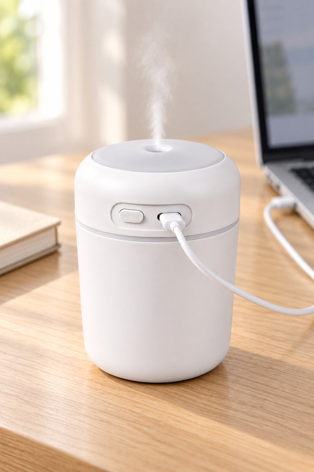 Hava Nemlendirici 300 ml, USB Şarjlı, LED Işıklı, 7,5 x 11 cm