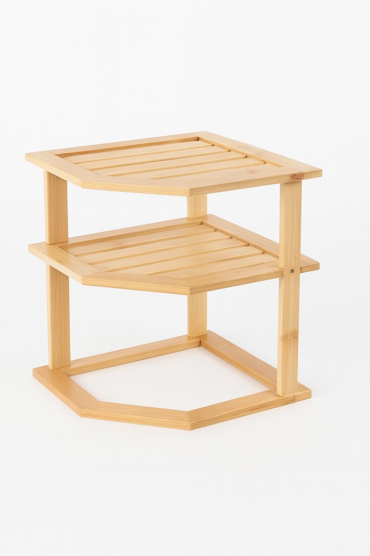 Bambu 3 Katlı Mutfak & Banyo, Mutfak Düzenleyici Organizer, 23 cm × 25 cm × 25 cm