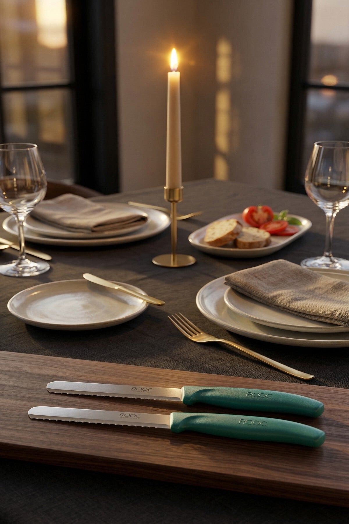 2'li Ultra Keskin Tırtıklı Bıçak Seti, 22 Cm %100 Garantili Paslanmaz Çelik
