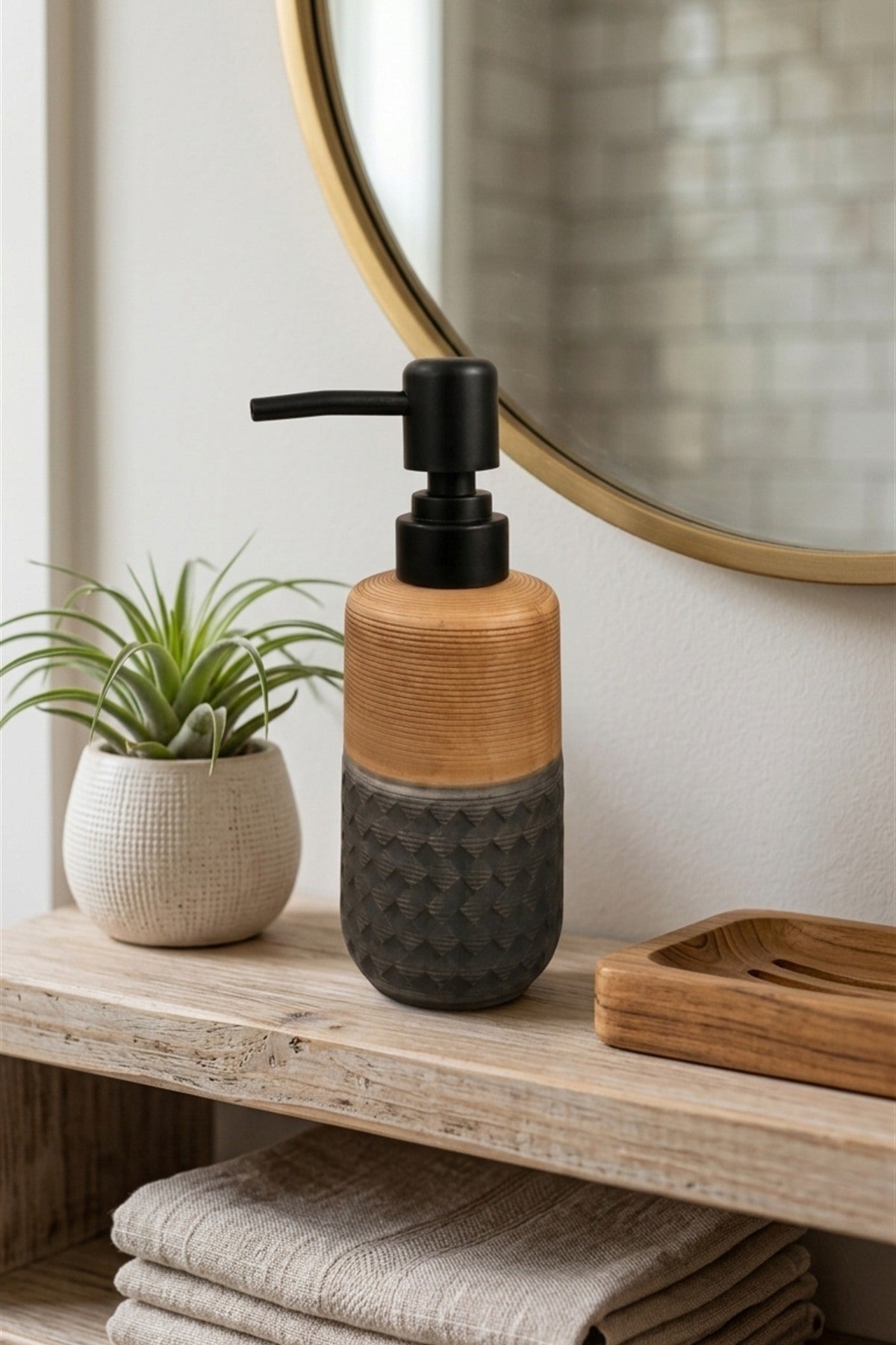 300 ml Seramik Lenora Sıvı Sabunluk, 7 cm çap, 18 cm yükseklik