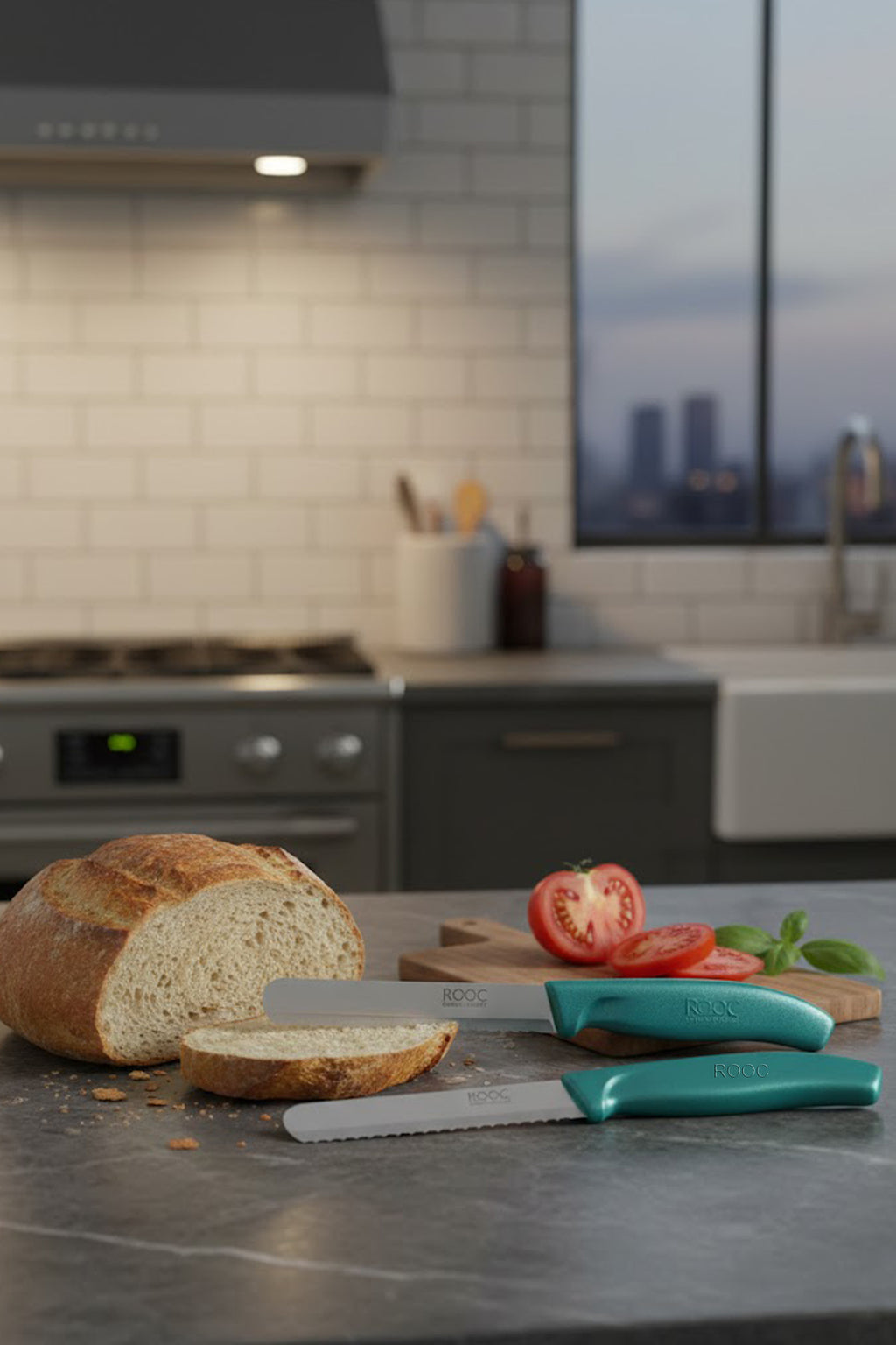 2'li Ultra Keskin Tırtıklı Bıçak Seti, 22 Cm %100 Garantili Paslanmaz Çelik