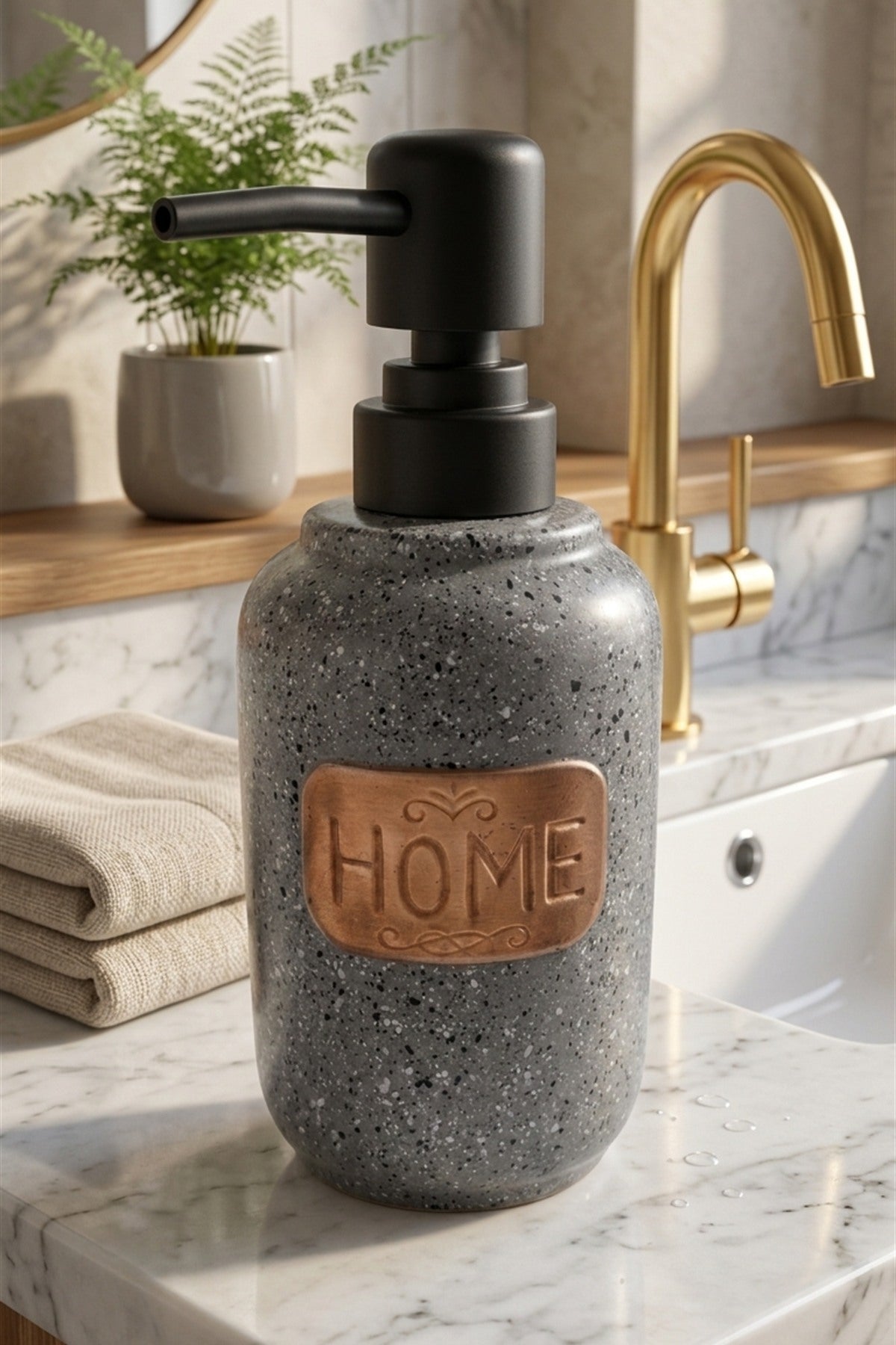 300 ml Seramik Lenora Sıvı Sabunluk, 7 cm çap, 18 cm yükseklik