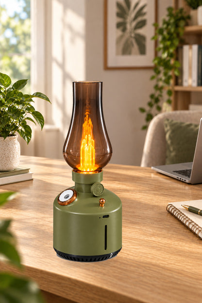 Vintage Lamba Tasarımlı Hava Nemlendirici 280 ml, LED Işıklı, Şarjlı, 22x10 cm