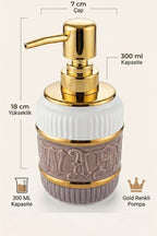 Seramik Sıvı Sabunluk, 300 ml, 7x18 cm - görsel 3