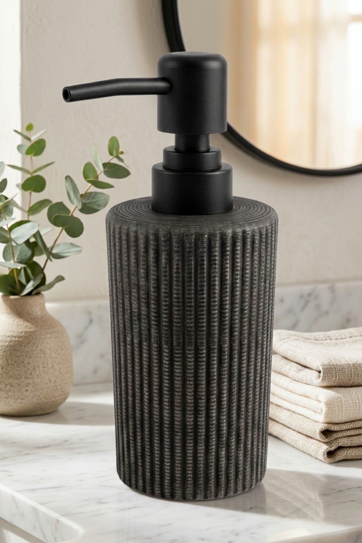 300 ml Seramik Lenora Sıvı Sabunluk, 7 cm çap, 18 cm yükseklik