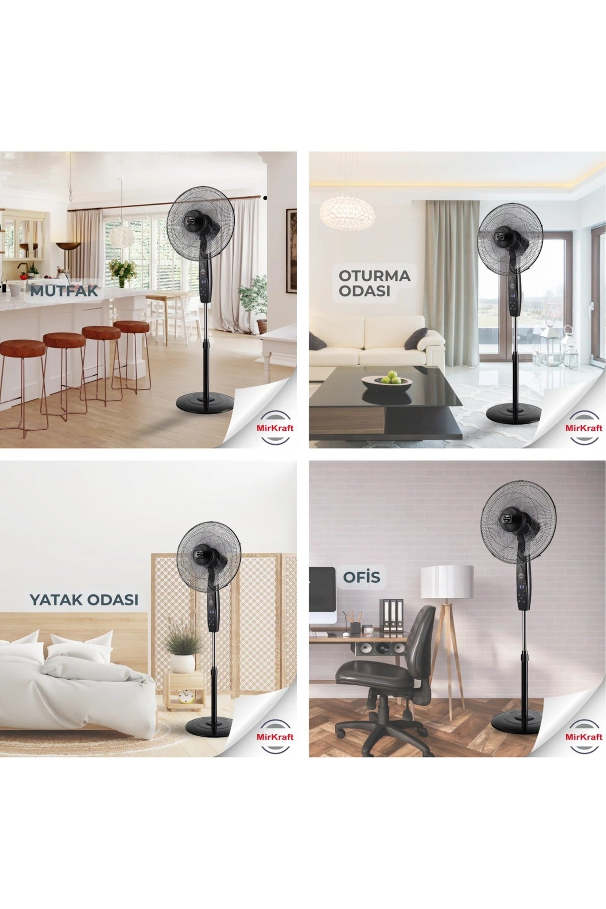FS-K40BR Stand Fan Vantilatör Uzaktan Kumandalı 16''
