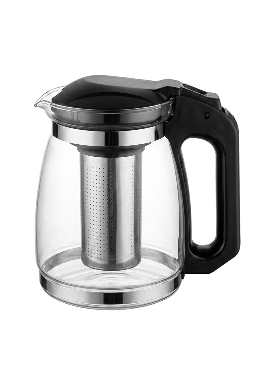 1500 ML Çelik Süzgeçli Cam Demlik
