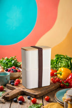 Bambu Kapaklı 2 Katlı Saklama Kabı Seti - 2x1 Litre