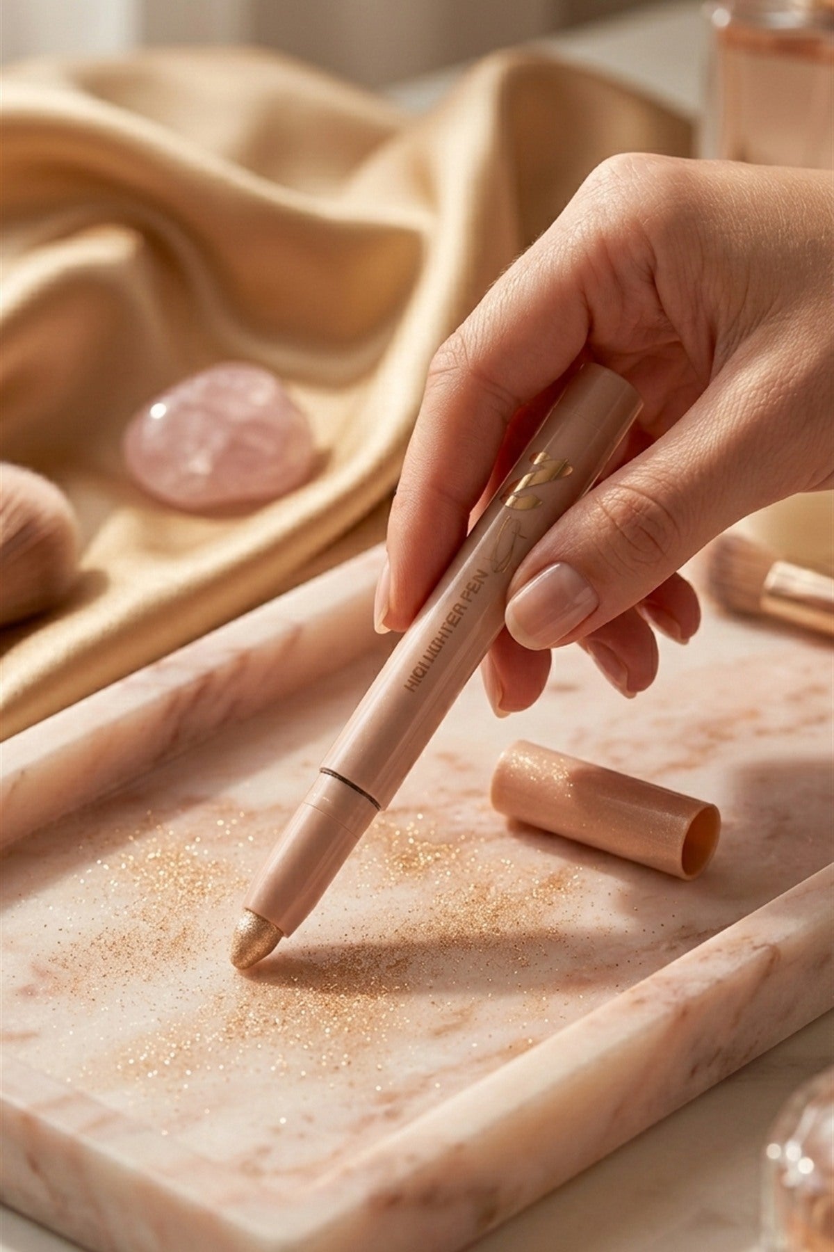 Işıltı Veren Aydınlatıcı Stick Highlighter Kalemi Doğal Parlak Görünüm - görsel 5