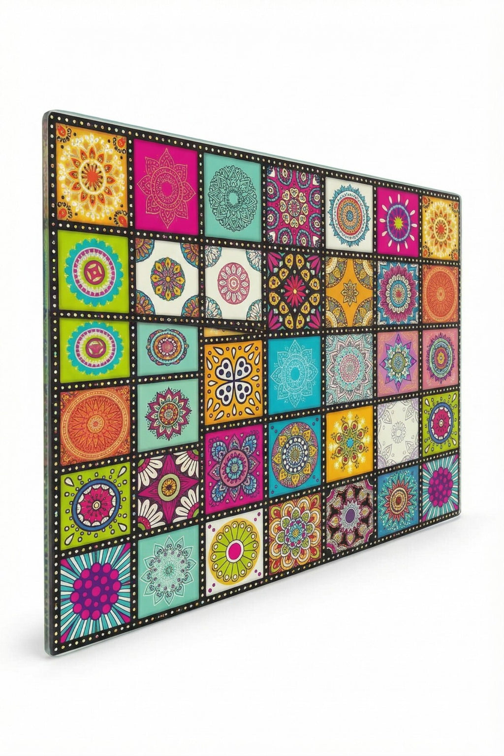 Cam Kesme Tahtası Kırılmaz Temperli 25x35 cm Dekoratif Desenli Kaymaz - Görsel 3