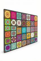 Cam Kesme Tahtası Kırılmaz Temperli 25x35 cm Dekoratif Desenli Kaymaz - Görsel 3