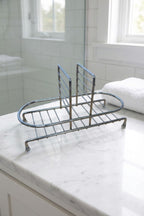 Siyah Sıvı Sabunluk Standı Tezgah Üstü Banyo Mutfak Düzenleyici, Gümüş Oval Organizer