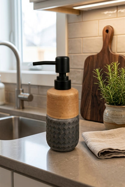 300 ml Seramik Lenora Sıvı Sabunluk, 7 cm çap, 18 cm yükseklik – 86-1