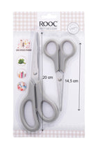 2'li Çok Amaçlı Makas Seti – Küçük Boy Gri, 14.5 Cm