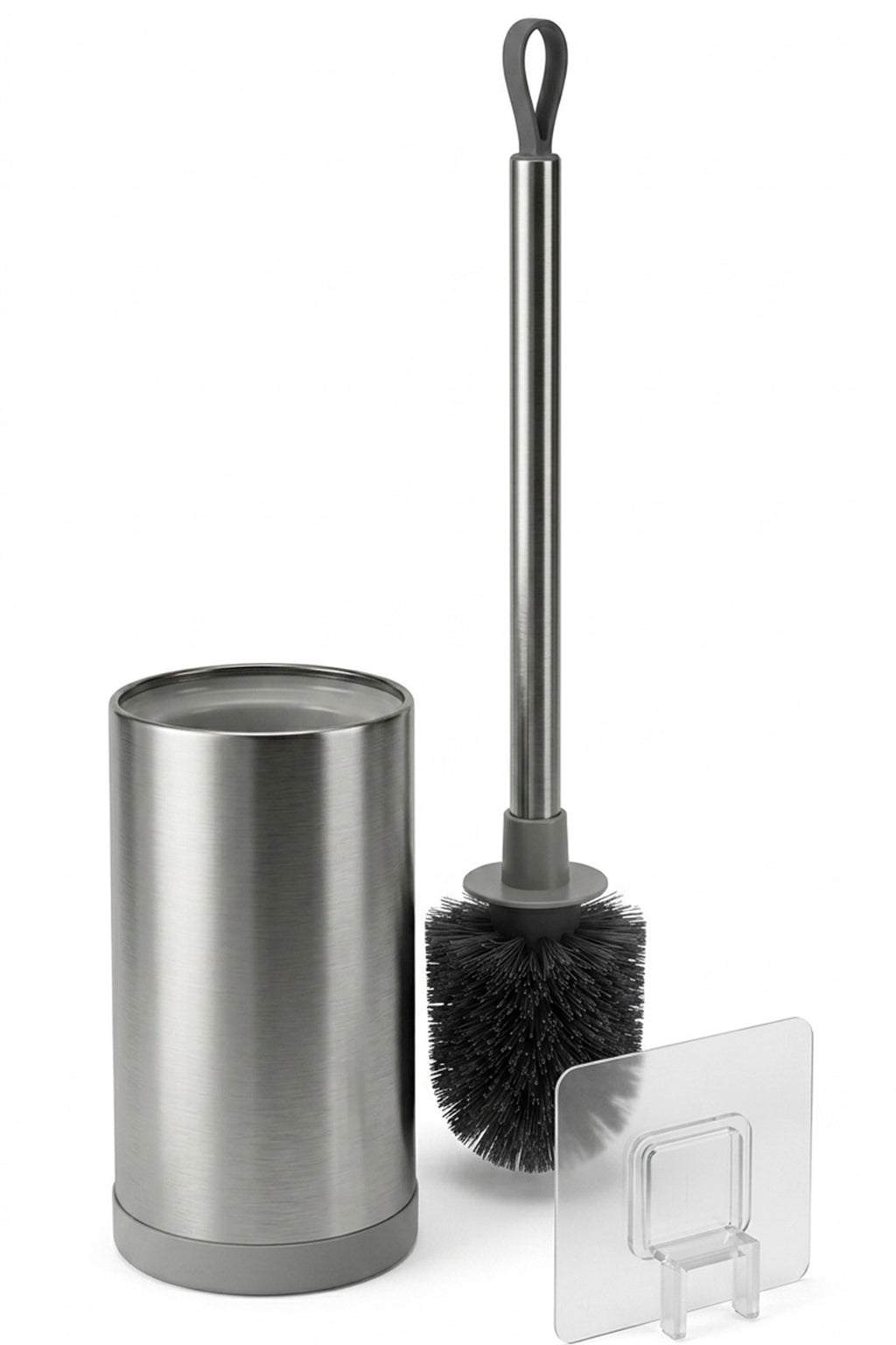 Metal WC Klozet Fırçası ve Fırçalık, Duvara Monte Edilebilir, 47 cm. - görsel 5