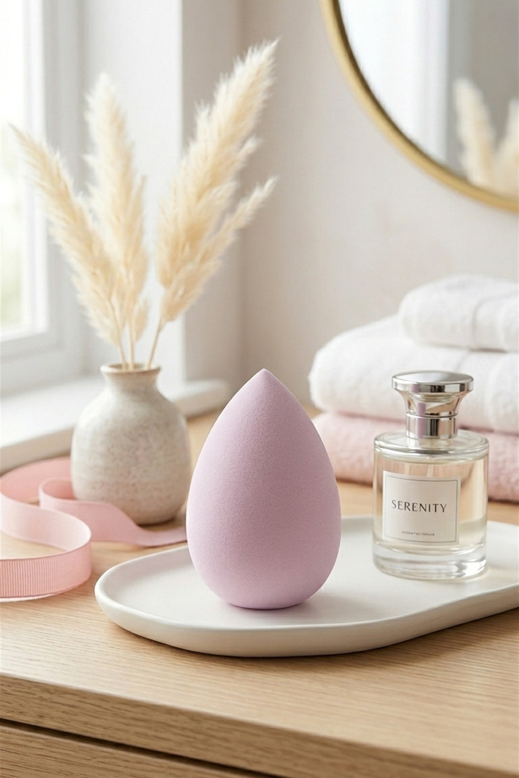 Makyaj Süngeri Pembe Beauty Blender Fondöten ve Kapatıcı Uygulama Süngeri, 6 cm