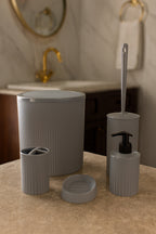 5 Parça Şık Gri Banyo Seti, Hacim: 6 litre