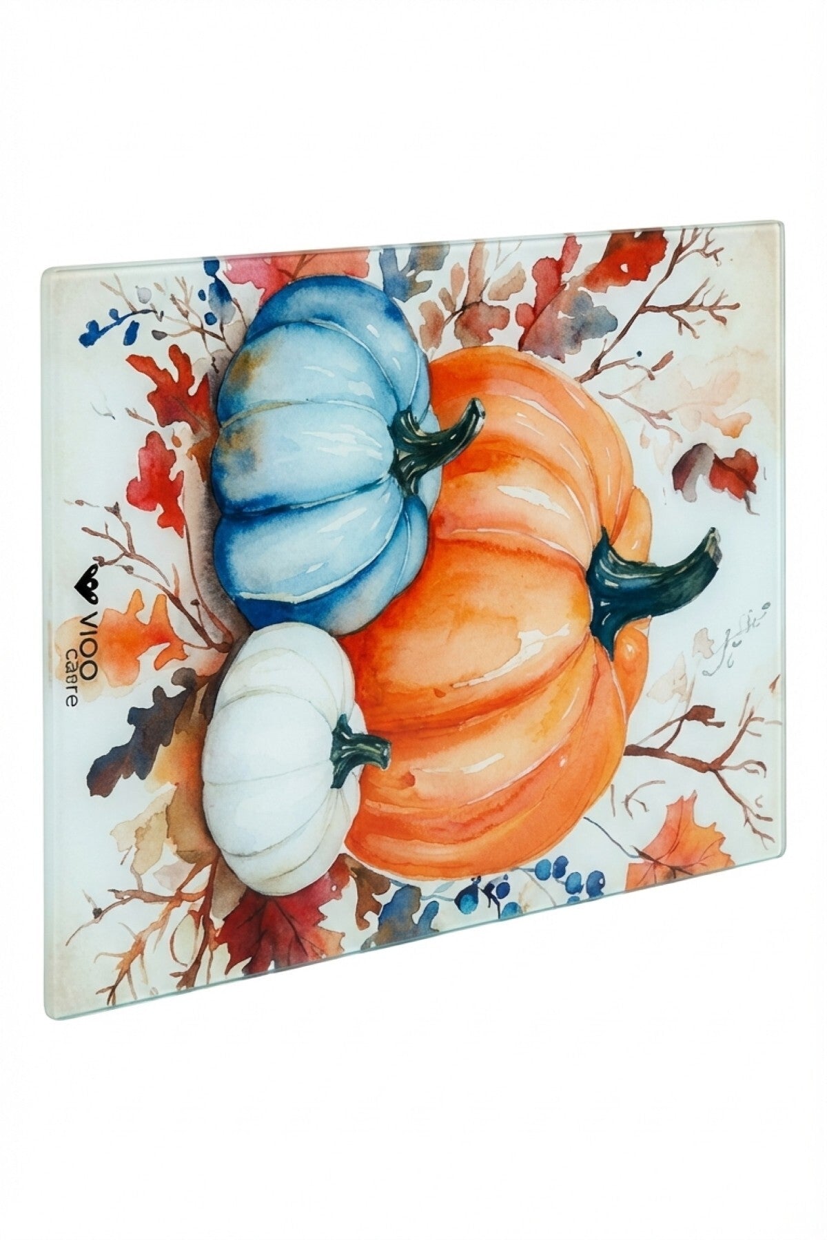 Cam Kesme Tahtası Kırılmaz Temperli 25x35 cm Dekoratif Kabak Desenli Kaymaz - Görsel 3