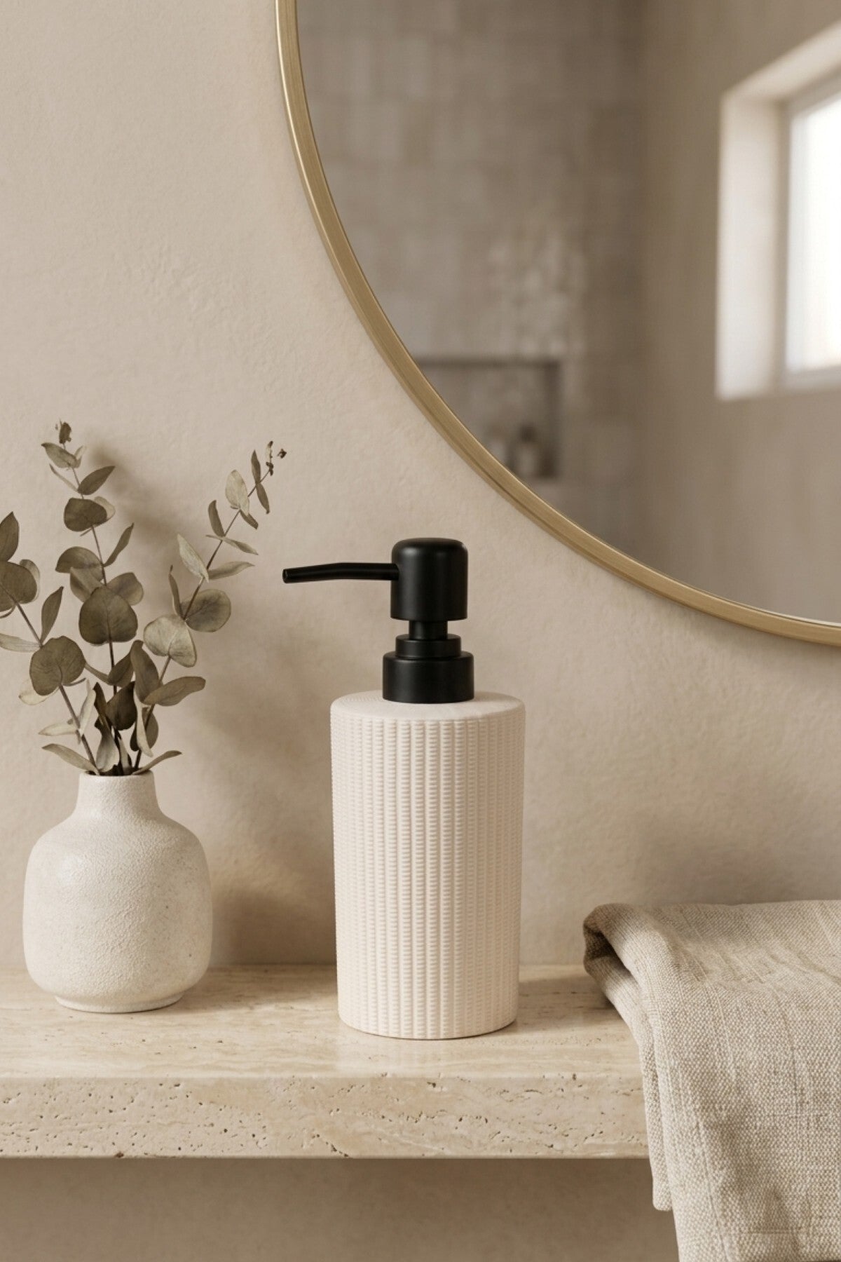 300 ml Seramik Lenora Sıvı Sabunluk, 7 cm çap, 18 cm yükseklik – 88-1