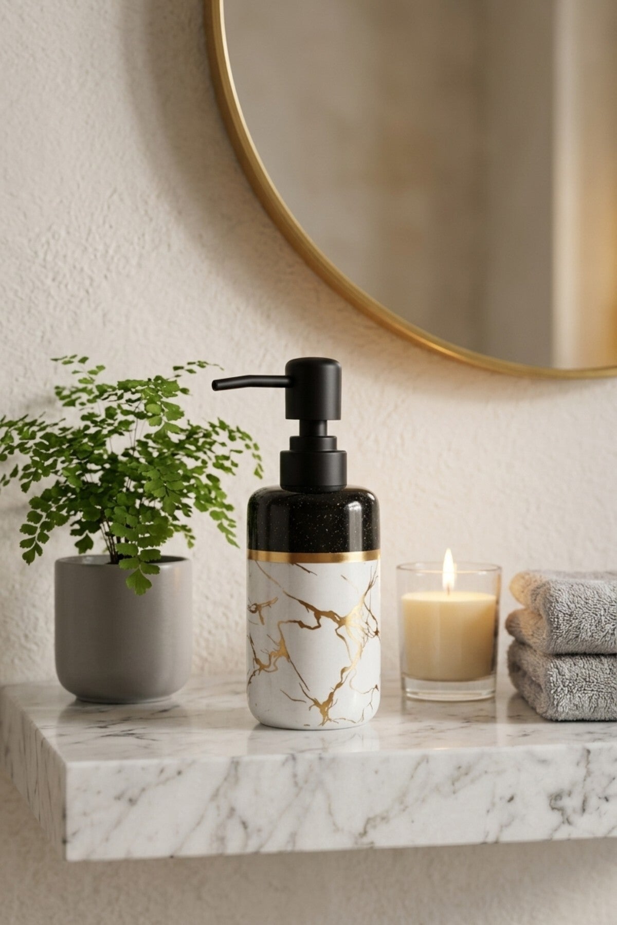 300 ml Seramik Lenora Sıvı Sabunluk, 7 cm çap, 18 cm yükseklik – 83-2