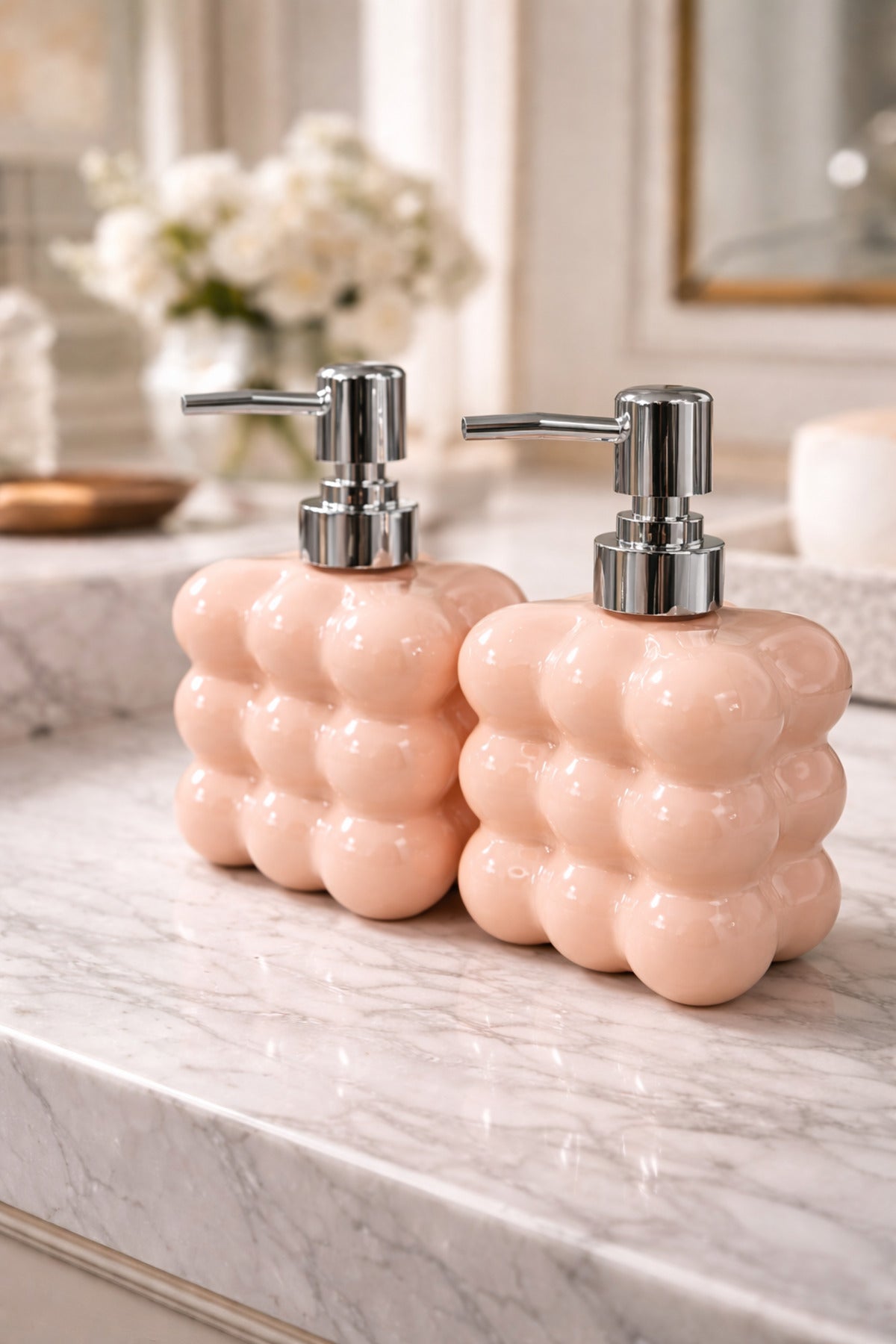 2 adet Bubble Cam Sıvı Sabunluk, 300 ml + 300 ml -, 9,5x6,5x15 cm – Somon