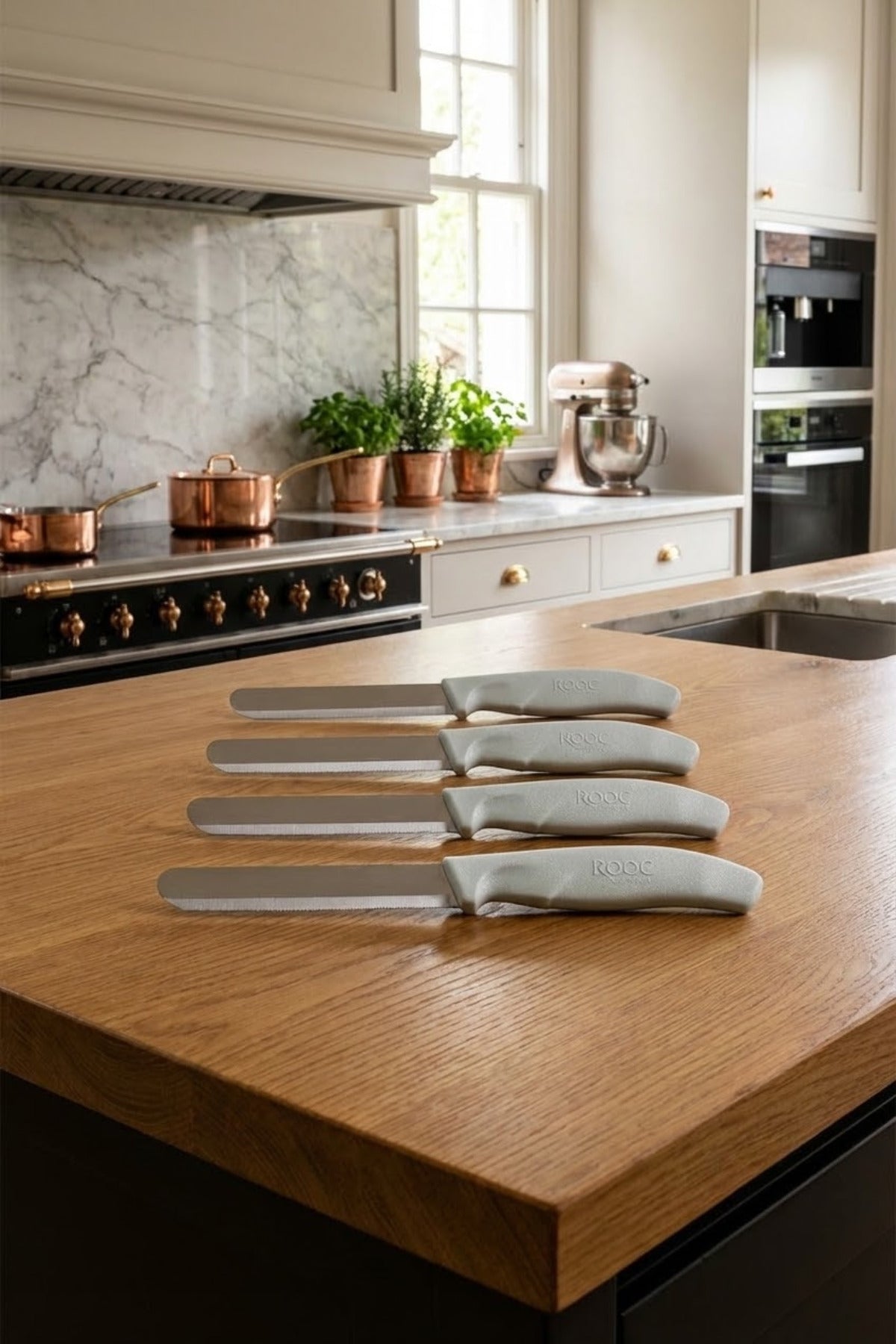 4'lü Ultra Keskin Tırtıklı Bıçak Seti, 22 Cm %100 Garantili Paslanmaz Çelik