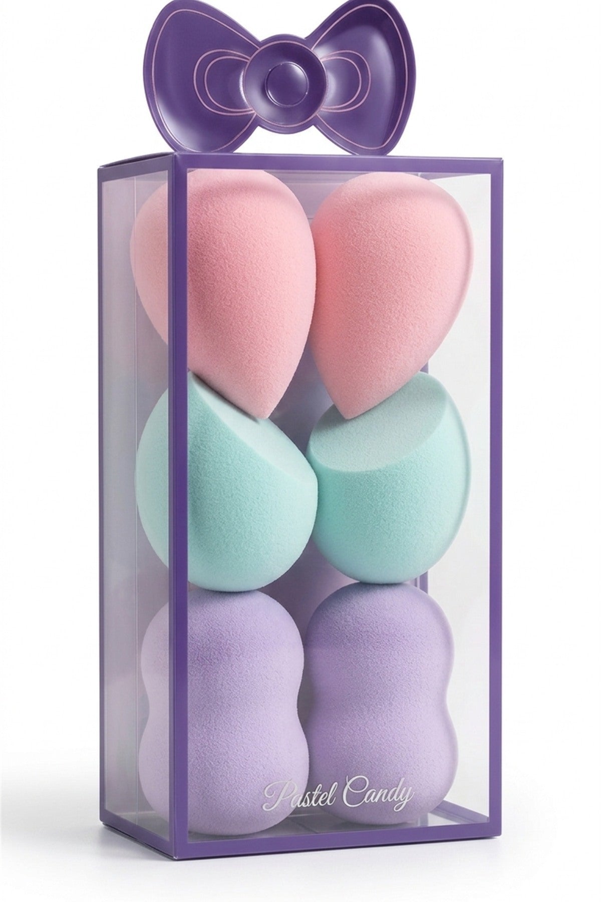 Pastel Candy 6'lı Makyaj Süngeri Seti – 4 x 6 cm