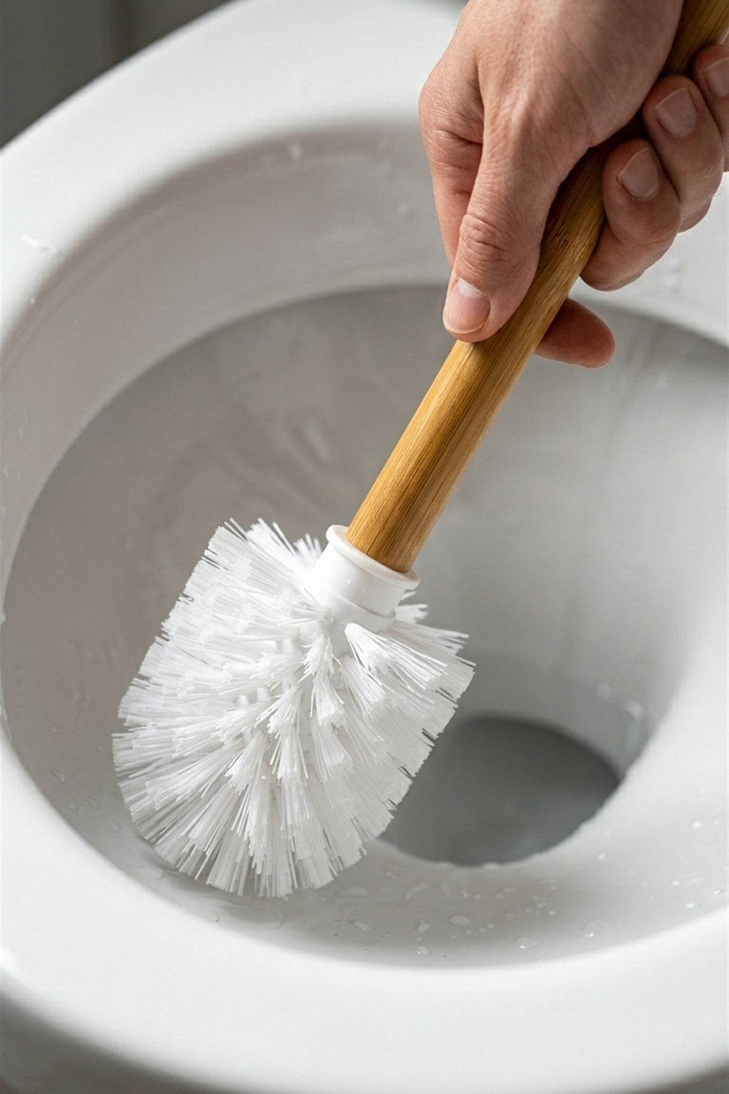 Bambu Saplı WC Klozet Fırçası – Dayanıklı Temizlik Fırçası 36 cm - görsel 5