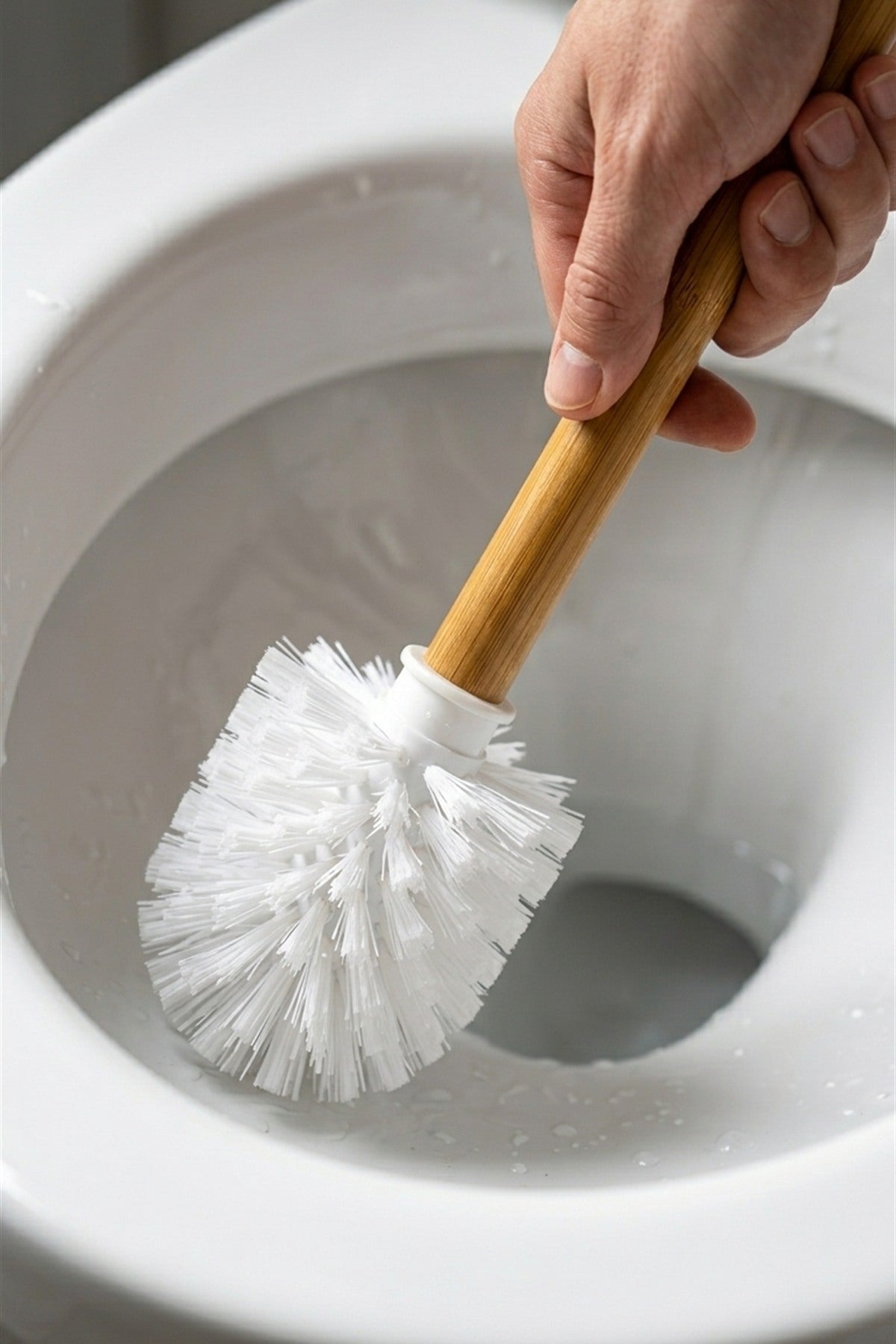 Bambu Saplı WC Klozet Fırçası – Dayanıklı Temizlik Fırçası 36 cm - görsel 5