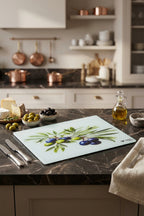 Cam Kesme Tahtası Kırılmaz Temperli 25x35 cm Üzüm Desenli Kaymaz