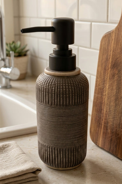 300 ml Seramik Lenora Sıvı Sabunluk, 7 cm çap, 18 cm yükseklik – 92-3