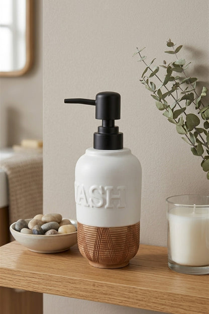 300 ml Seramik Lenora Sıvı Sabunluk, 7 cm çap, 18 cm yükseklik – 87-1