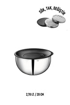 3'lü 304 Çelik Rendeli Saklama ve Karıştırma Kabı Seti (16 cm-1,35 Lt, 20 cm-2,70 Lt, 24 cm-4,60 Lt)