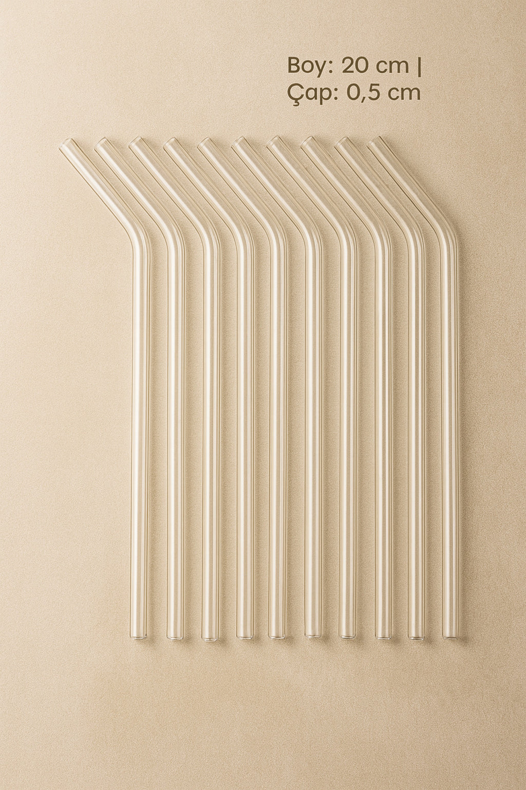 Cam Pipet 12’li Set — 20 cm uzunluk, 0,5 cm Çap