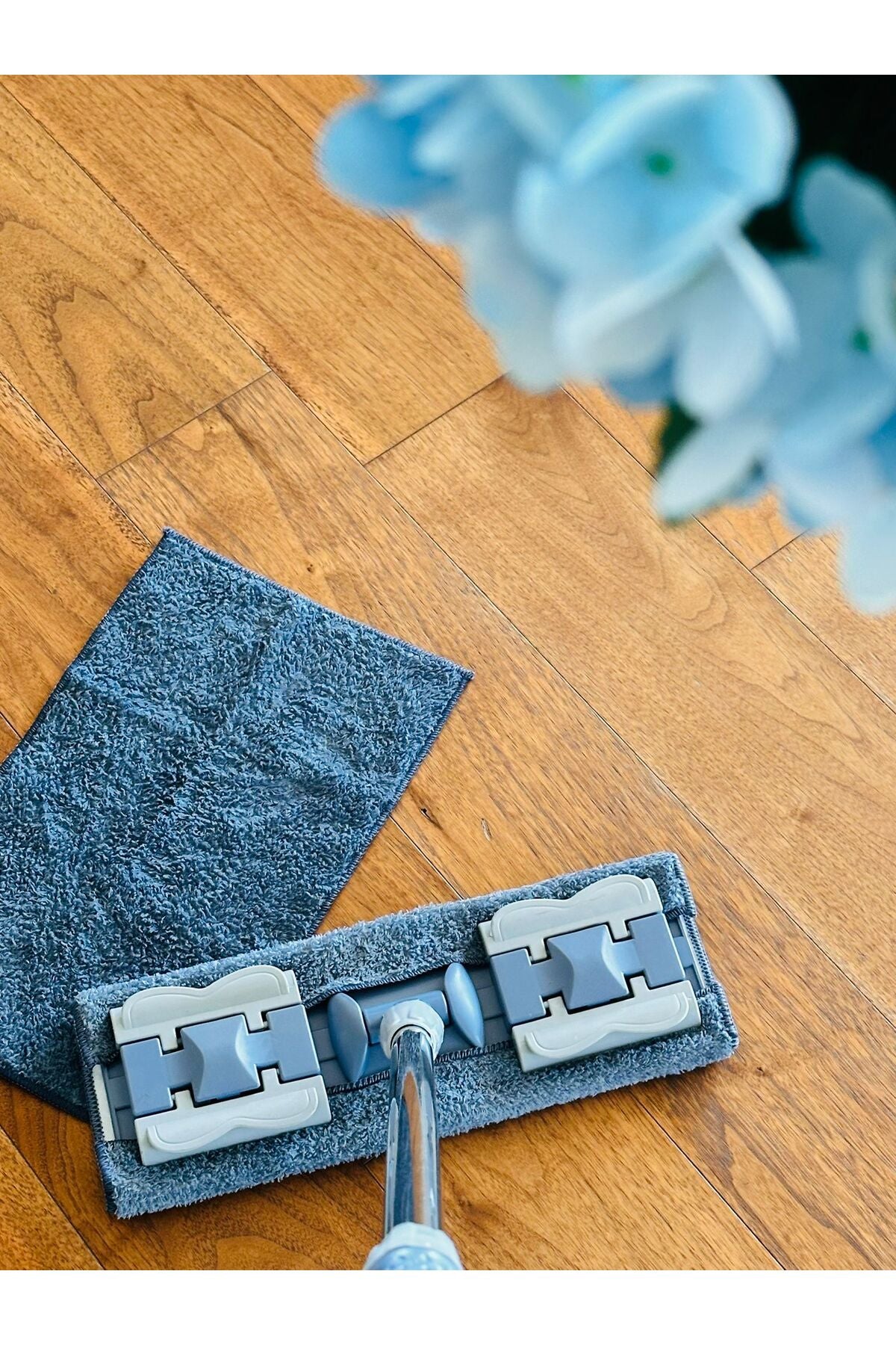 Gri Renk Mandallı Mop, Mikrofiber Paspas, Hediye Paspaslı