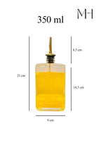 350 ml Gold Kapaklı, Otantik Ve Şık Cam Yağdanlık , Sızdırmaz,sağlıklı Sticker