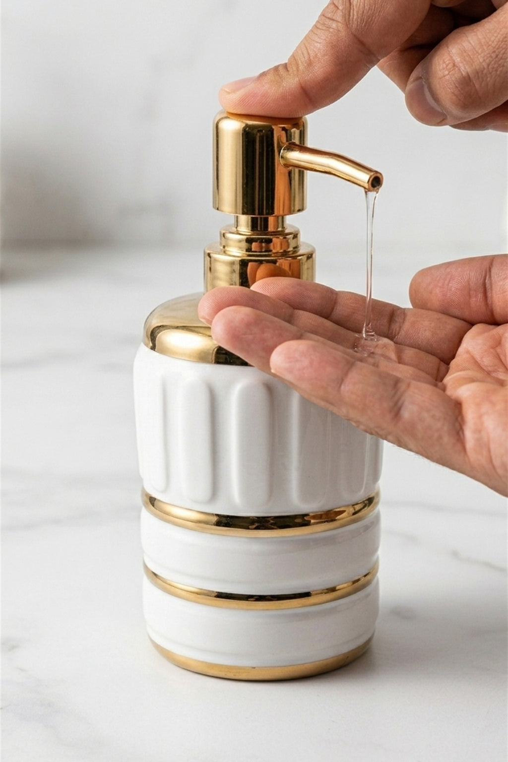 Seramik Sıvı Sabunluk, 300 ml, 7x18 cm - görsel 4