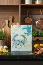 Cam Kesme Tahtası Kırılmaz Temperli 25x35 cm Yengeç Desenli Kaymaz - Görsel 6