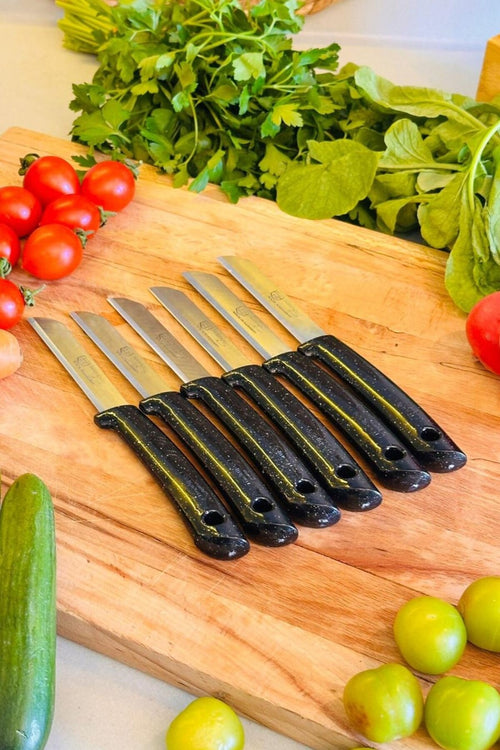 12'li Tırtıklı Meyve Ve Sebze Bıçak Seti