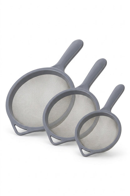 Süzgeç Paslanmaz 3'lü Set 12 Cm-16 Cm-20 cm
