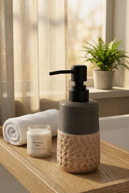 300 ml Seramik Lenora Sıvı Sabunluk, 7 cm çap, 18 cm yükseklik – 86-2