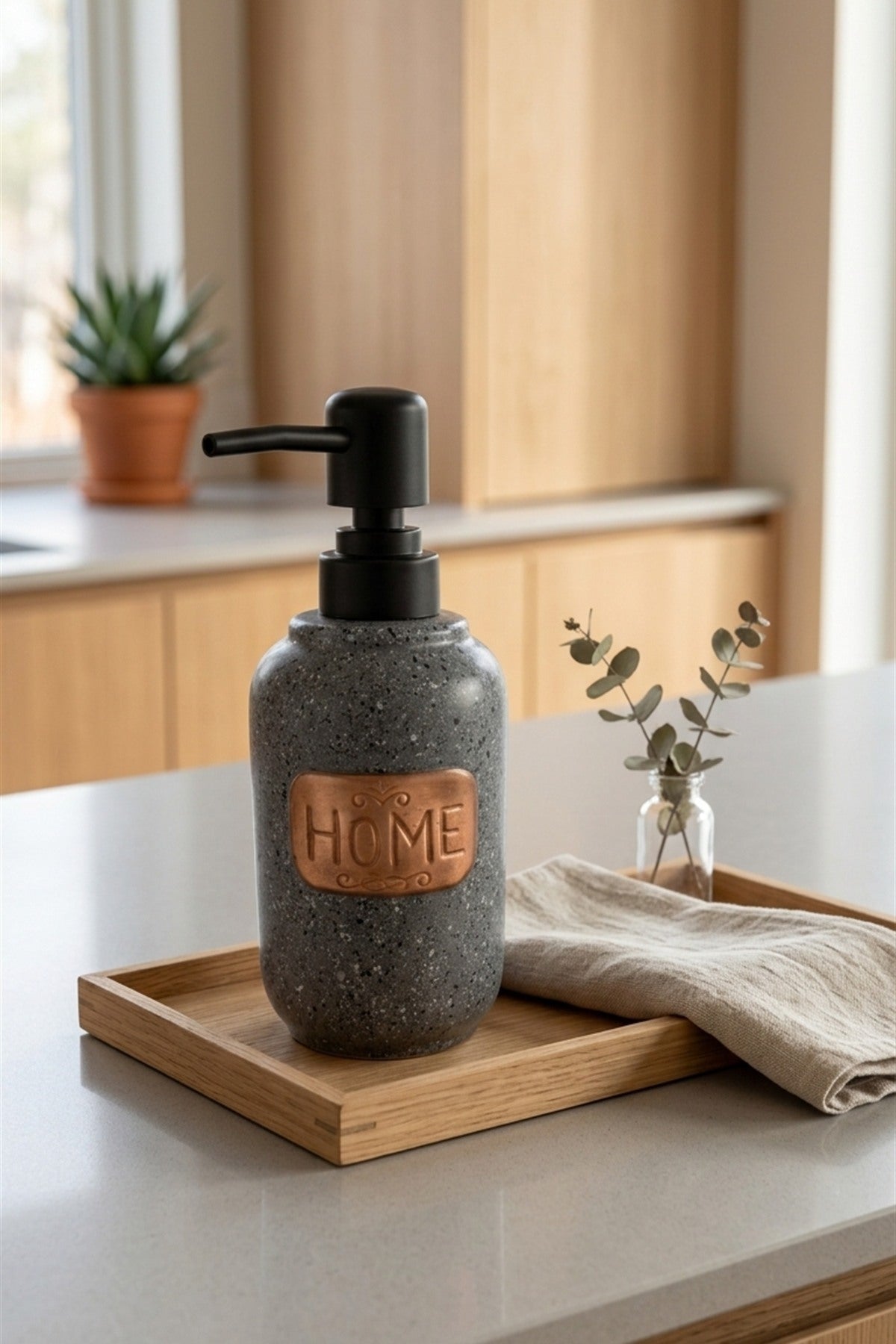 300 ml Seramik Lenora Sıvı Sabunluk, 7 cm çap, 18 cm yükseklik