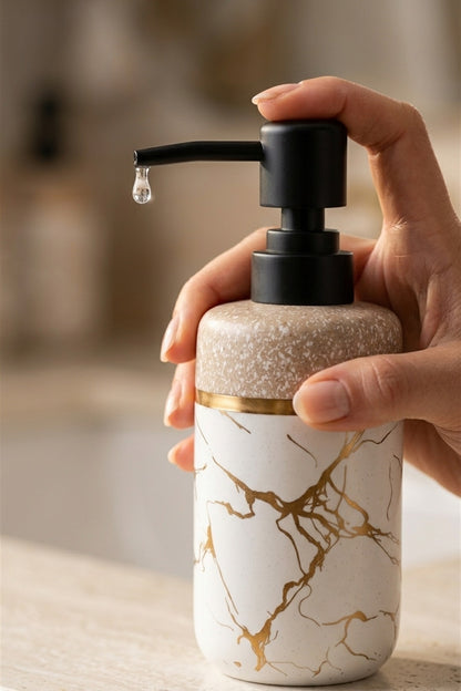 300 ml Seramik Lenora Sıvı Sabunluk, 7 cm çap, 18 cm yükseklik