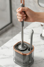 WC Fırçası ve Temizlik Fırçası Seti, Gri, Duvara Monte Edilebilir, 45 cm - görsel 4