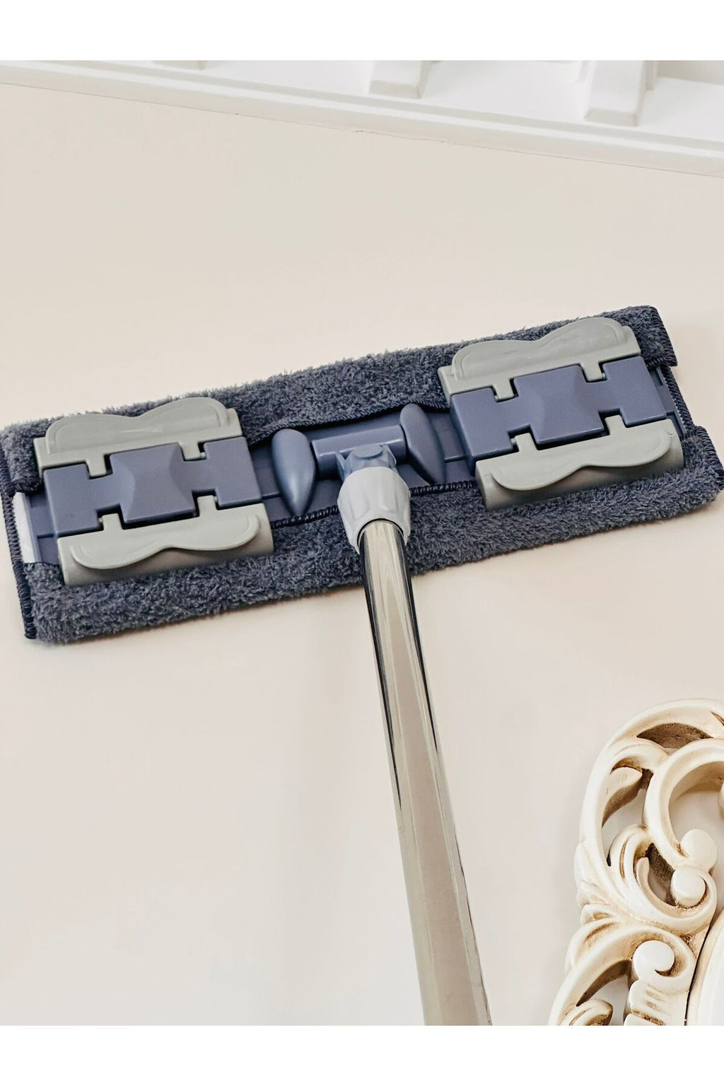 Gri Renk Mandallı Mop, Mikrofiber Paspas, Hediye Paspaslı