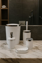 Banyo Seti 5'li,akrilik-çöpkovası,wc Fırçalık,sıvı Sabunluk,diş Fırçalık,el Sabunluk