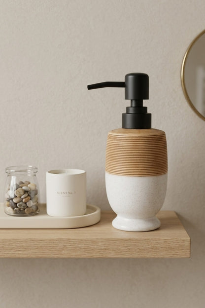 300 ml Seramik Lenora Sıvı Sabunluk, 7 cm çap, 18 cm yükseklik